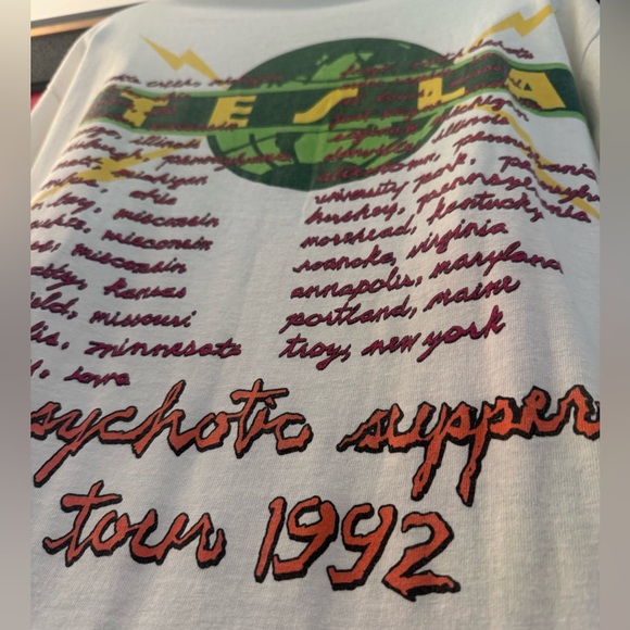 VINTAGE TESLA 1992 PSYCHOTIC TOUR SHIRT - Picture 5 of 7